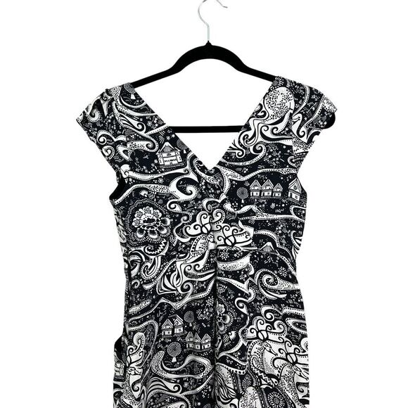 Anthropologie Moulinette Soeurs Womens Dress Floral Cap Sleeves Pockets Sz 4P - Picture 5 of 5